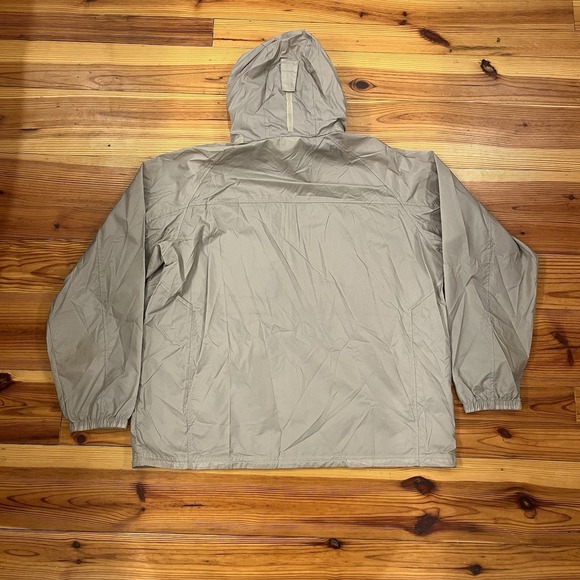 LL Bean Rain Jacket Mens 2XL XXL Tan Discovery Full Zip Waterproof Hooded - Picture 7 of 11